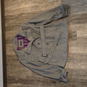 Rue21 Women's Pea Coat Gray/Purple XL